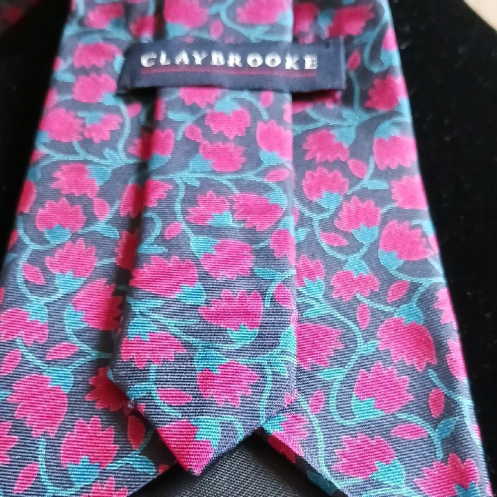 Claybrooke Designer Silk Floral Necktie Men's